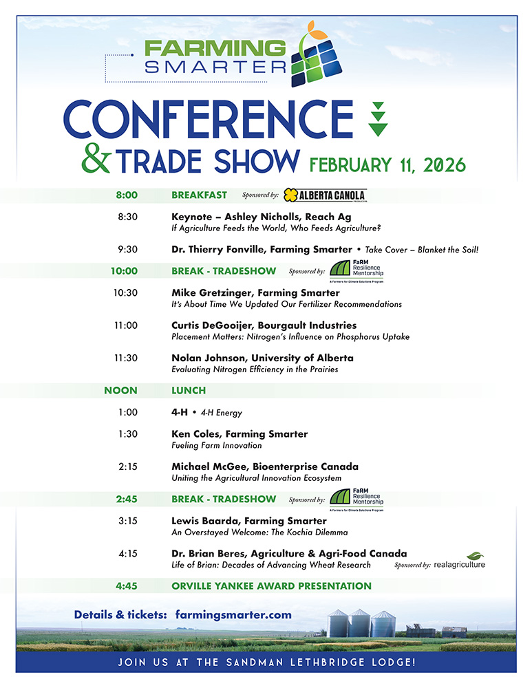 Agenda for the Farming Smarter Conference & Trade Show 2026