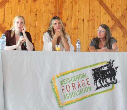 ladies panel at West-Central Forage Association Ladies' Ranching Retreat