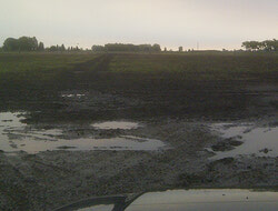 water pooling in a field